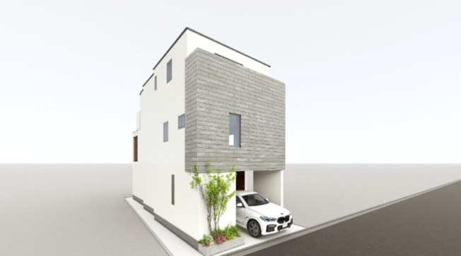 【外観パース】 | 目黒区目黒本町４丁目　売地 | 建物プラン例外観