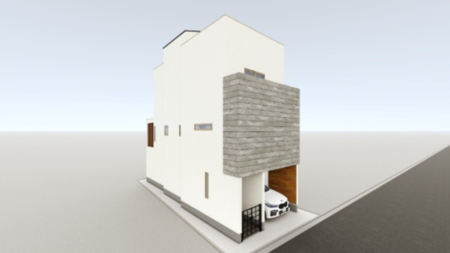 【外観パース】 | 目黒区目黒本町４丁目　売地 | 建物プラン例 建物価格　3330万円、建物面積150.19m2