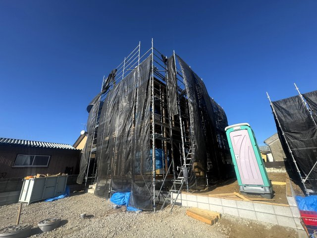 新築　前橋市朝倉町第4　クレイドルガーデン　１号棟の外観|現地写真　2026年5月完成予定！類似物件のご内覧等、お気軽にお問合せください♪　							
　							
