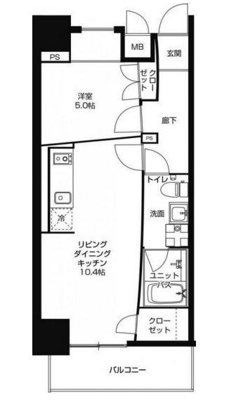 URBAN FLATS中之島 (旧 LaDouceur中之島)の間取り