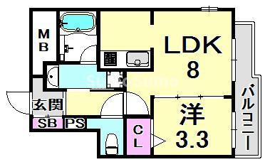 PINO甲東園の間取り