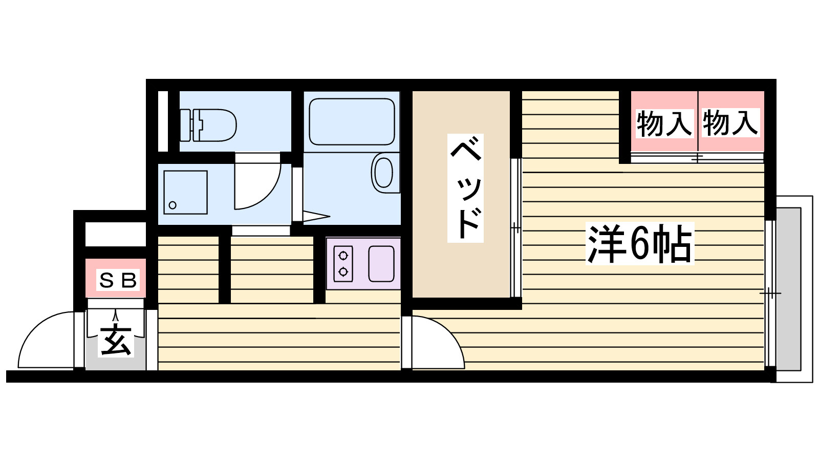 レオパレスたちばな　Ⅱの間取り