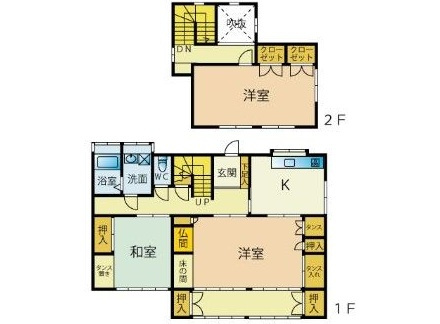 八女吉田戸建の間取り