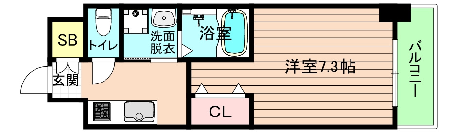 大阪市都島区東野田町１丁目の賃貸マンションの間取り