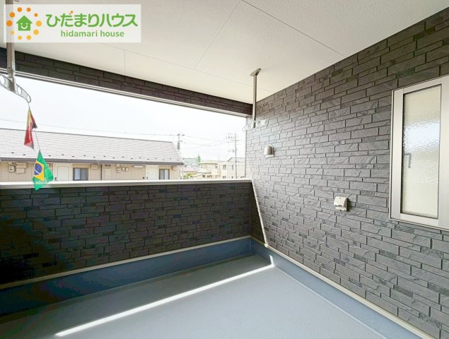 郡山市島第3　新築戸建　1号棟のバルコニー|広いインナーバルコニーは、ランドリースペースだけでなく、椅子を置いて風にあたりながら読書なんていかがでしょうか(^^♪