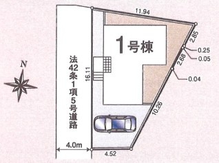 川越市仙波町２丁目　新築戸建　クレイドルガーデンの区画図