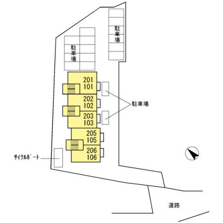 ウィン・レーベンⅡの区画図