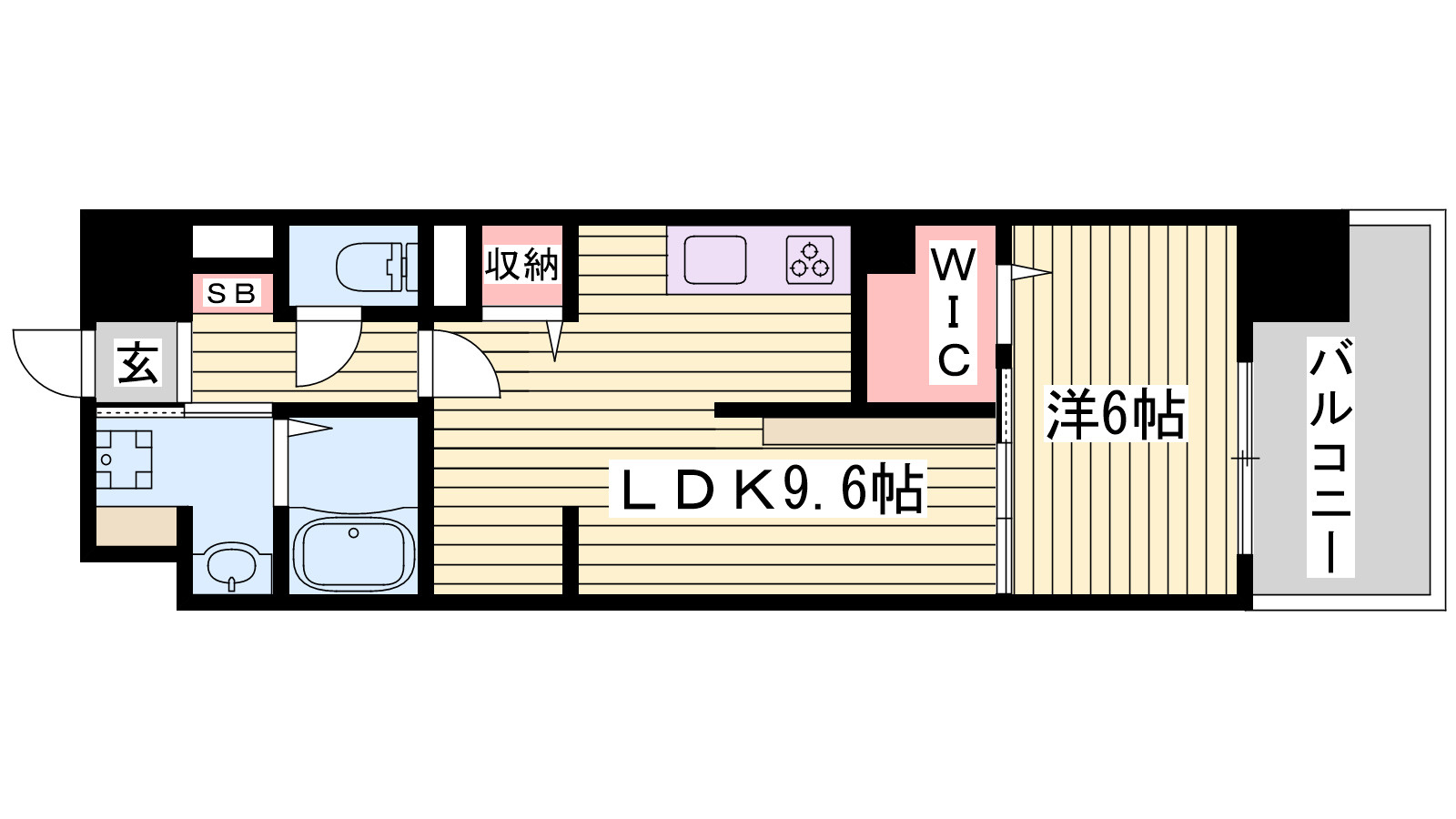 クロスフロント十二所線の間取り