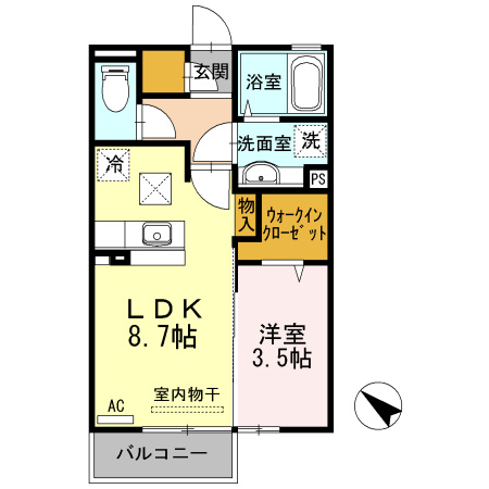 フェアプラッツ　B棟の間取り