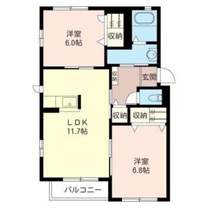 セゾンショコラＢ棟の間取り