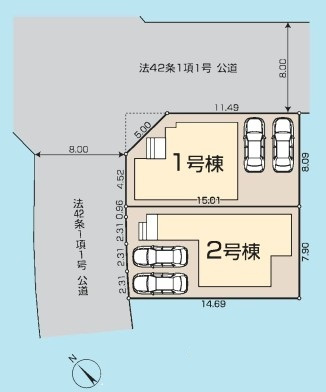 川越市かすみ野第3期　新築戸建全2棟　2号棟　リーブルガーデンの区画図|2026/5/15撮影