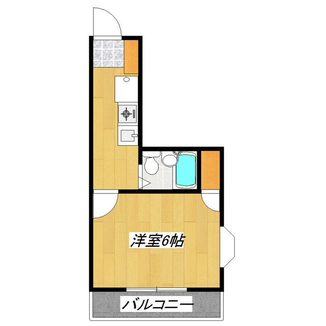 ロイヤルハイム上野の間取り|室内洗濯機置場でバルコニーもあります！