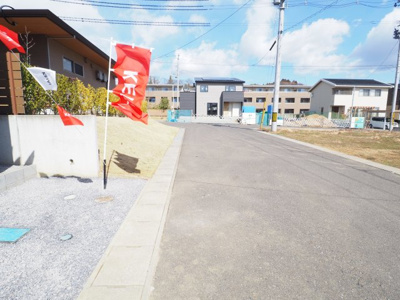 【前面道路含む現地写真】 | LIGARE　二本松市油井２期　１号棟 | ★内覧予約でブランド米2kg★