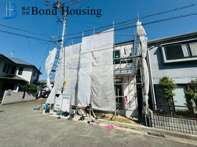 ４LDK・南西角地・LDK広々１９帖・山手　限定１棟の前面道路含む現地写真
