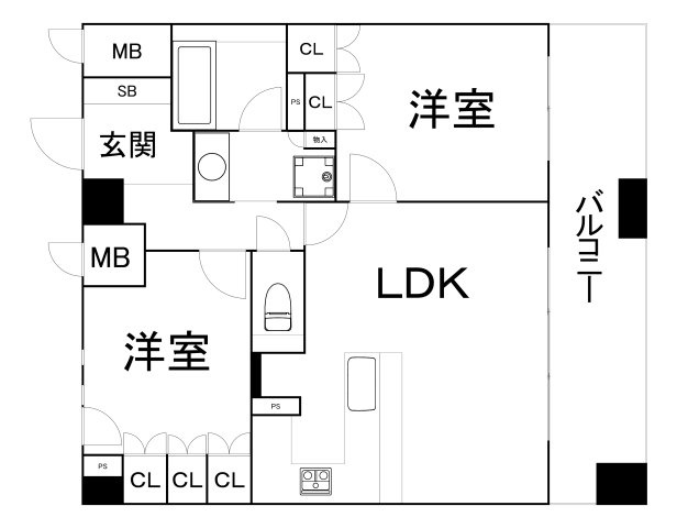 【間取り】 | リーガル西天満Ⅱ