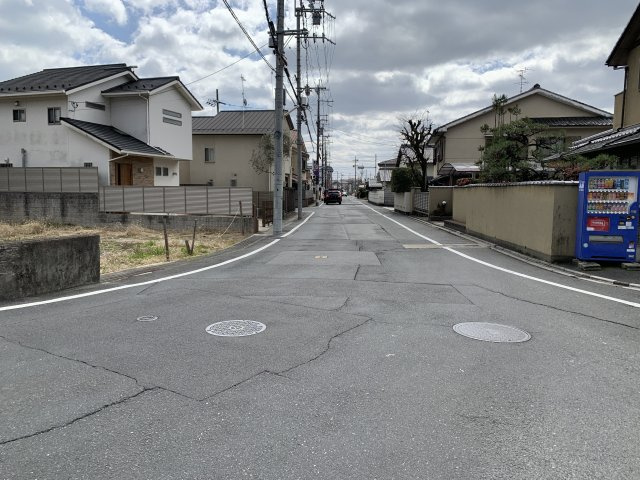 京都市北区上賀茂池端町　建築条件無し売土地【B号地】の前面道路含む現地写真