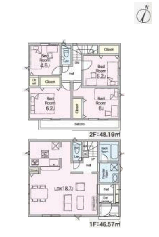 上尾市領家　第2　新築一戸建て　クレイドルガーデン　09の間取り|【全13棟・9号棟】上尾市領家　第2　新築一戸建て　クレイドルガーデン　09・4LDK・土地面積125.08m2・建物面積94.76m2