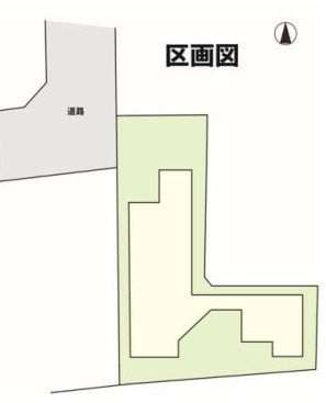川越市笠幡　中古戸建の区画図
