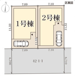 リーブルガーデン門真市島頭の区画図