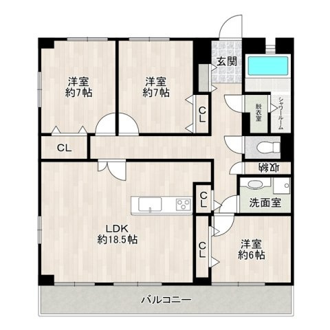 セレイン香椎花園の間取り