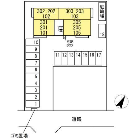 Belle sereno A棟の区画図