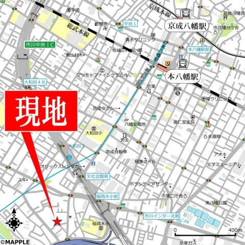 フォレスト本八幡　Ａ棟の周辺