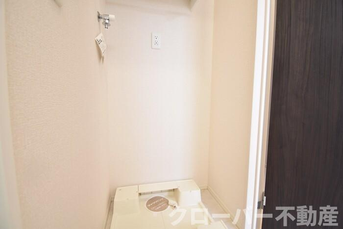 サンセジュール A棟の洗面所|室内洗濯機置場