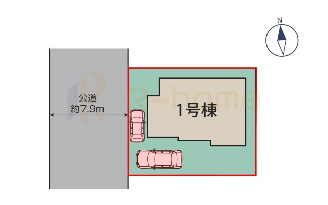 牛久市南5丁目5期　新築戸建て　1号棟の区画図|大きなお買い物だからこそ、メリット・デメリットを伝えさせて頂きます。
R-homeにお任せください♪
