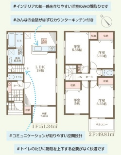 リーブルガーデン大阪狭山市大野台7期の間取り