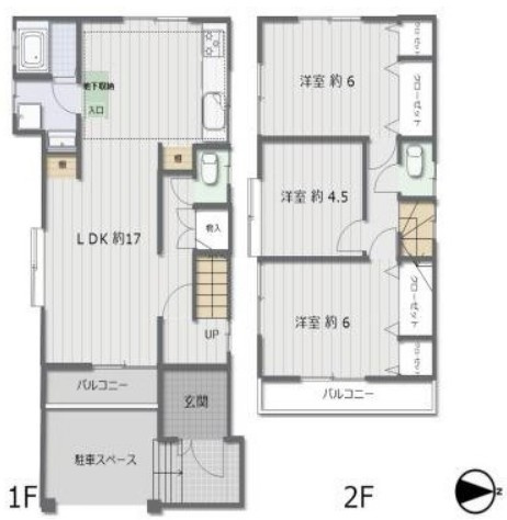 【間取り】 | 小松南町２丁目　中古戸建