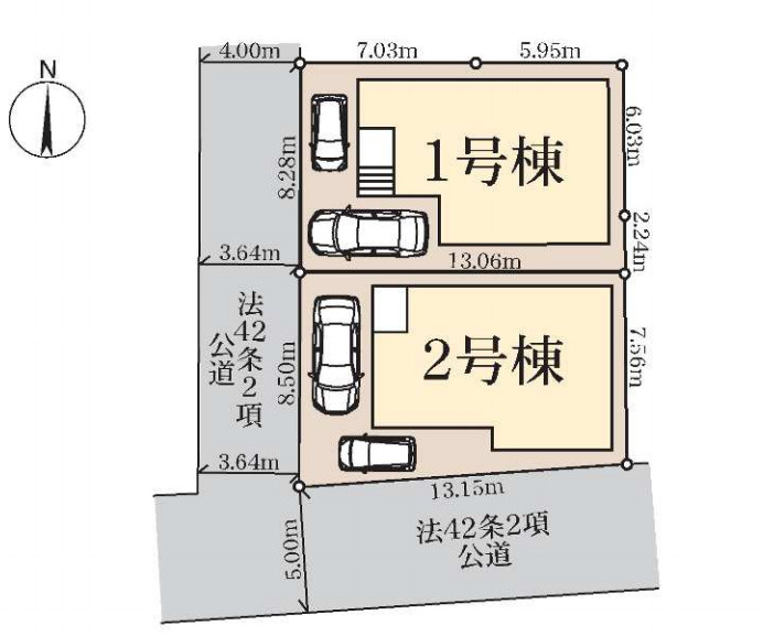 北区日進町1丁目　新築一戸建て　リーブルガーデン　01の区画図|１号棟
26.7.27撮影済み