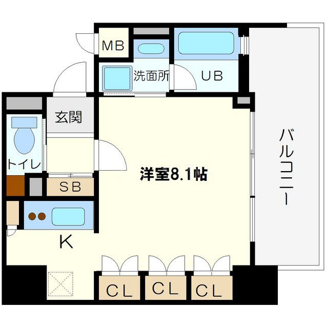 リーガル京町堀の間取り