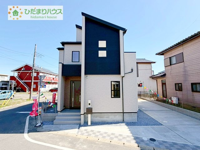 【外観】 | 龍ケ崎市姫宮町　新築戸建 | デザイナーズのようなお洒落な外観です(^^♪