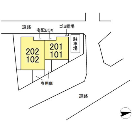 SAKURA TERRACEの区画図