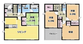 【間取り】 | 坂口町　新築建売１号棟