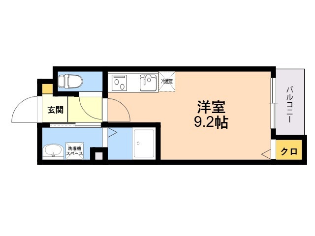 アドバンス香椎参道A棟の間取り