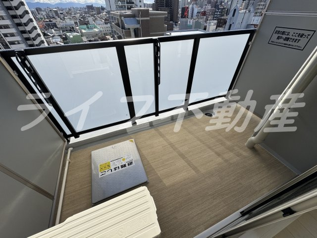 リヴェント玉造のバルコニー|落ち着いた時間を過ごせるバルコニーです