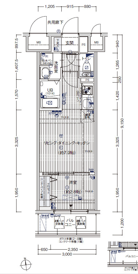 リヴィアス神戸LaMerの間取り