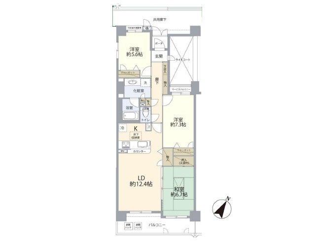 【間取り】 | ダイアパレス川越新河岸 | 3LDK