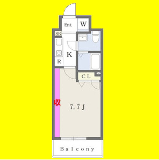 ＶＩＯＬＡ　ＫＡＮＡＹＡＭＡ　名古屋市賃貸　仲介手数料無料の間取り