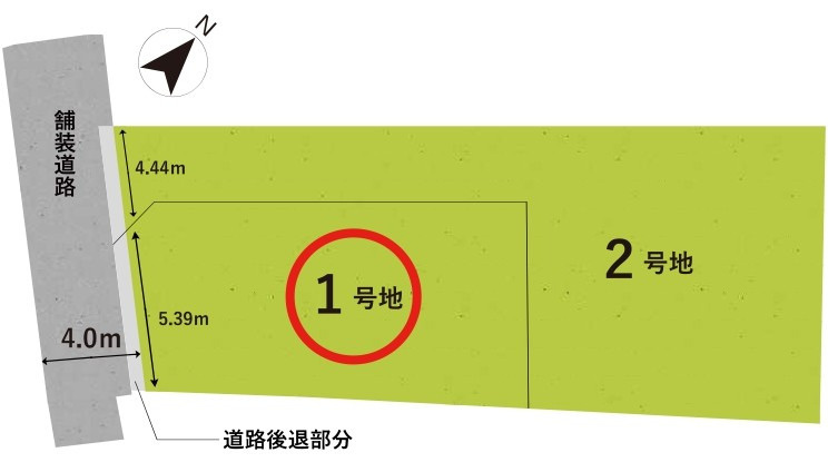 草津市川原3丁目1号地　建築条件無し売土地