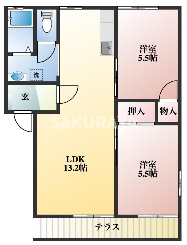 ラフォーレ福富3の間取り