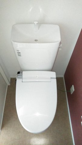 ウェルデンス熊谷Cのトイレ|落ち着いた色調のトイレです