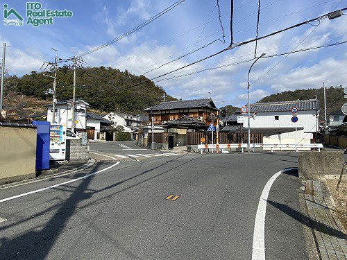 上賀茂池端町 建築条件無土地 A号地の前面道路含む現地写真