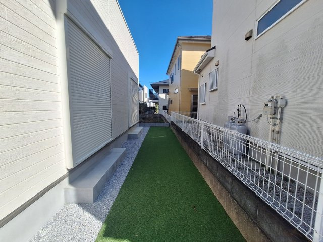 ハートフルタウン 高崎市石原町 新築 1号棟の庭|現地撮影 