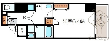 レジュールアッシュ梅田AXIAの間取り