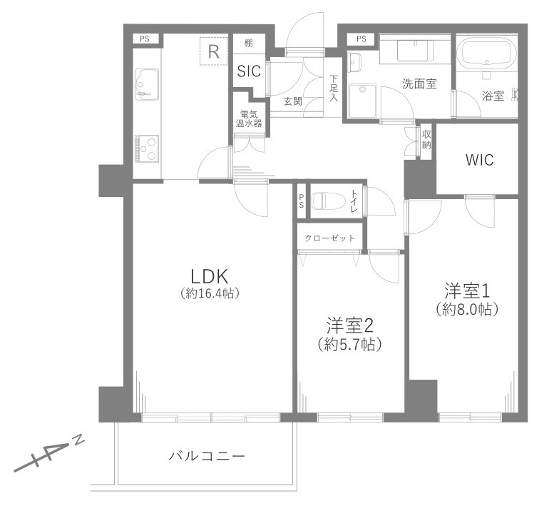 エステ・スクエア成瀬2番館の間取り