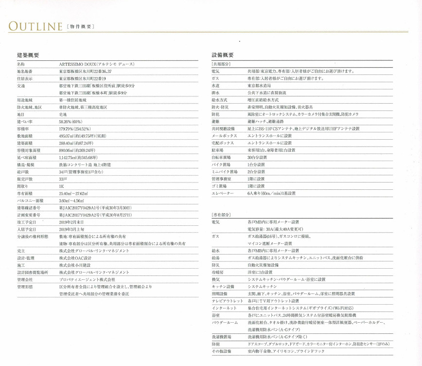 板橋区　アルテシモデュースの構造・工法・仕様