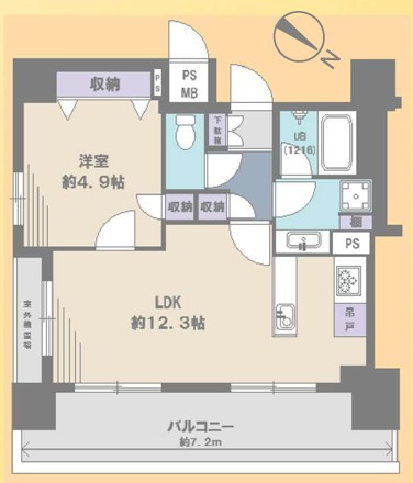 ライジングプレイス浅草弐番館の間取り