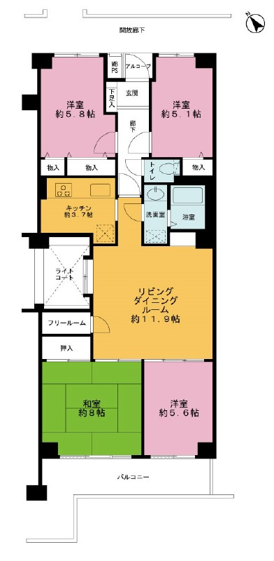バームハイツ西葛西の間取り